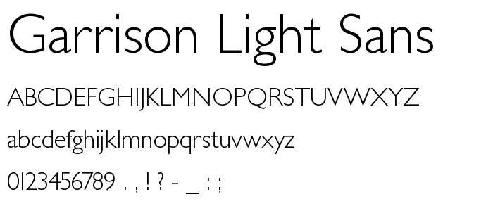 Garrison Light Sans police